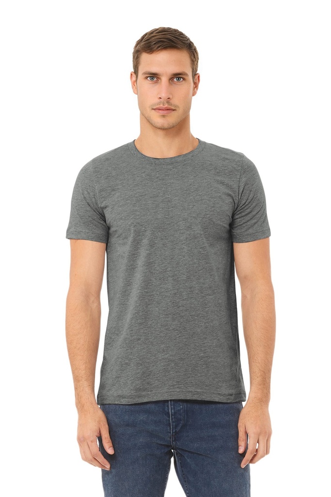 [BE3001CVC-HeatherBlack-S] BE3001CVC - T-shirt homme col rond Heather - HeatherBlack (S)