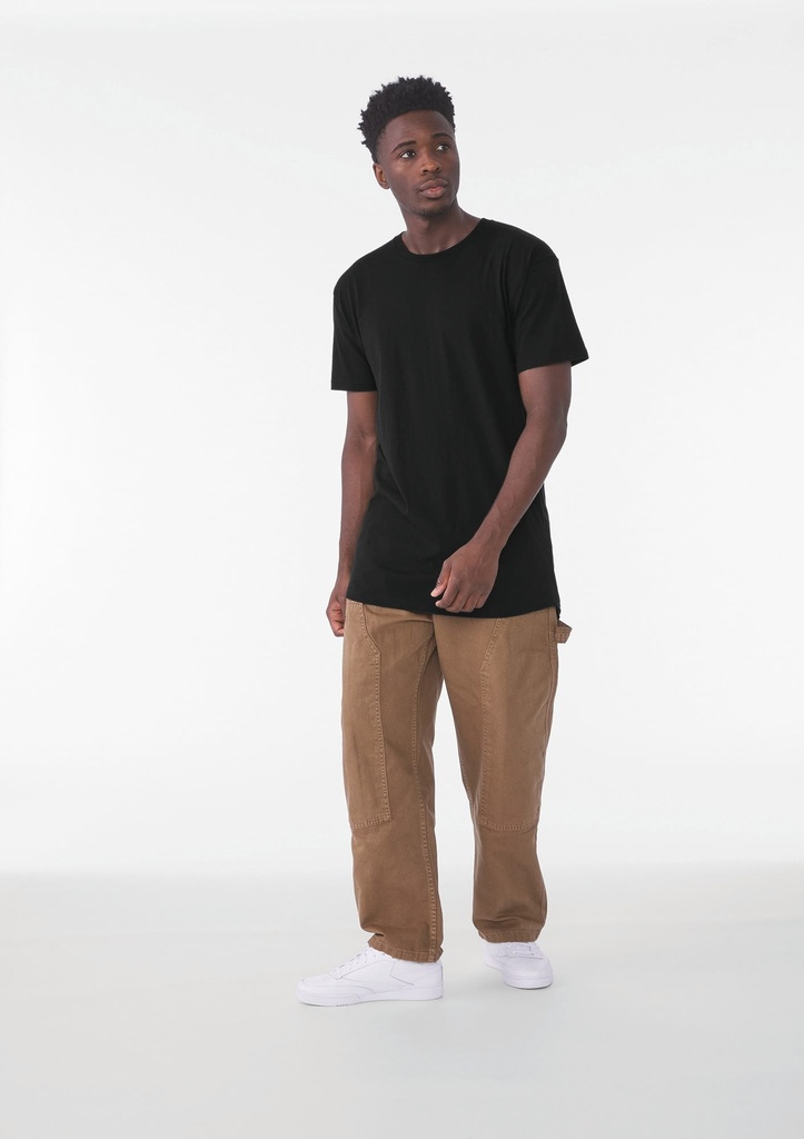 [BE3006-DarkGreyHeather-L] BE3006 - T-shirt homme coupe longue - DarkGreyHeather