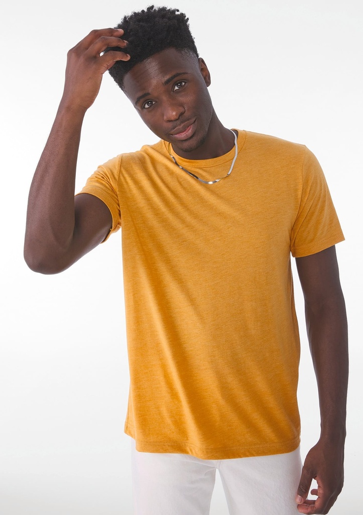 [BE3413-OliveTriblend-XS] BE3413 - T-SHIRT homme TRIBLEND COL ROND - OliveTriblend (XS)