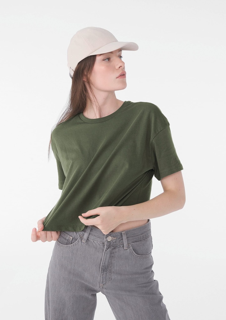 [BE6482-AthleticHeather-S] BE6482 - T-shirt crop femme - AthleticHeather (S)
