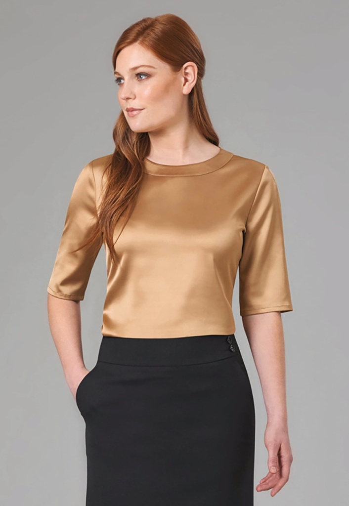 [BT2362-Taupe-46EU] BT2362 - Blouse Ravenna  - Taupe (46EU)