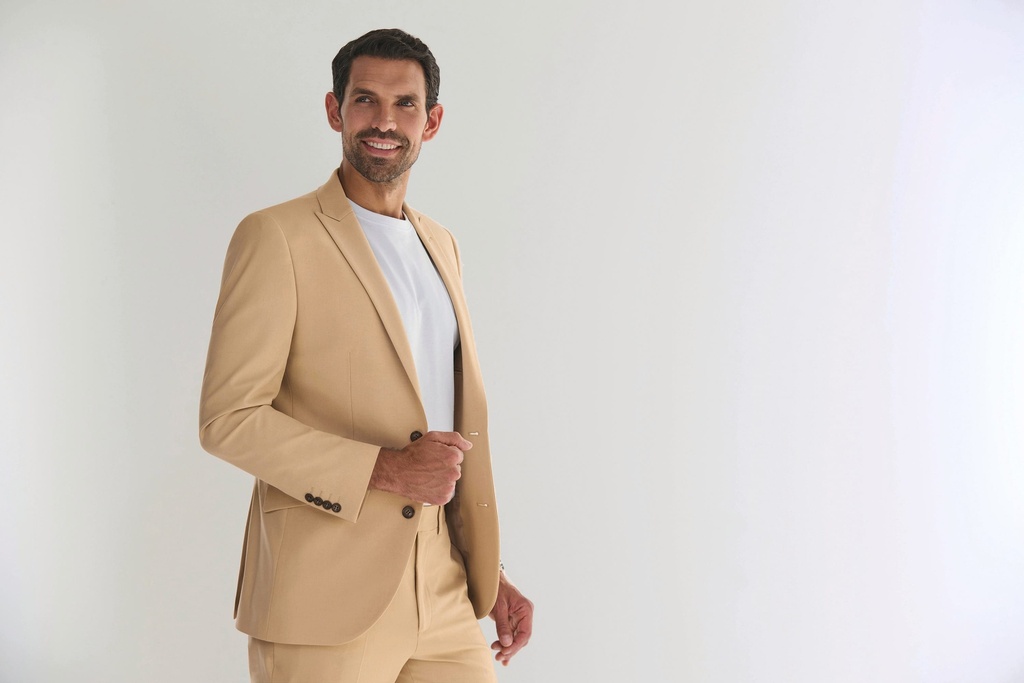 [BT5427-Sand-44FR] BT5427 - Veste homme William coupe cintrée - Sand (44FR)