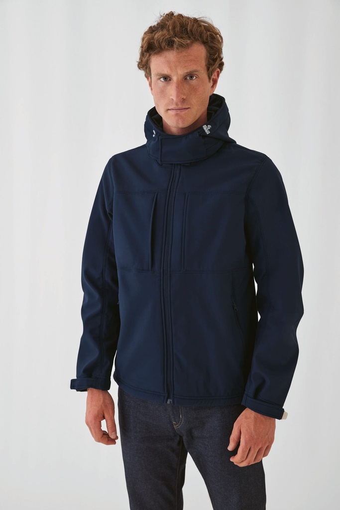 [CGJM950-Azure-S] CGJM950 - Veste softshell capuche homme - Azure (S)