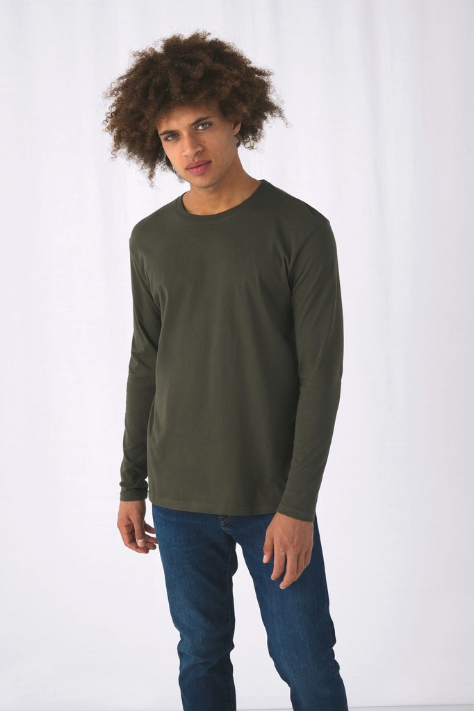[CGTU05T-Orange-S] CGTU05T - T-shirt manches longues homme #E150 - Orange (S)