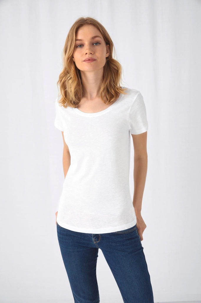[CGTW047-ChicBlack-XS] CGTW047 - T-shirt Organic Slub Inspire Femme - ChicBlack (XS)
