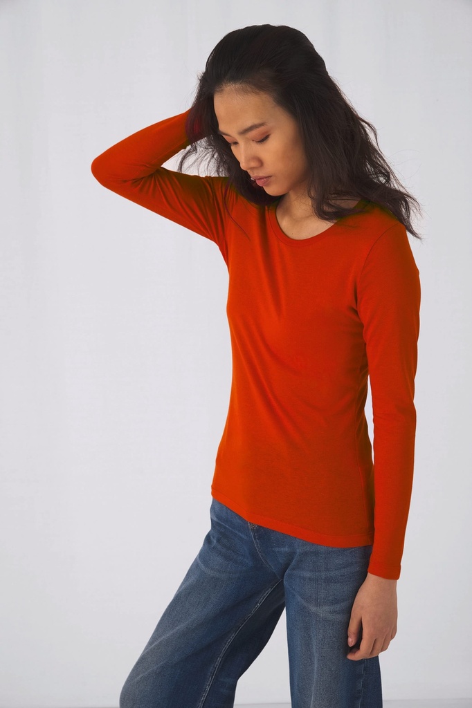 [CGTW071-SportGrey-XS] CGTW071 - T-shirt bio Inspire femme manches longues - SportGrey (XS)