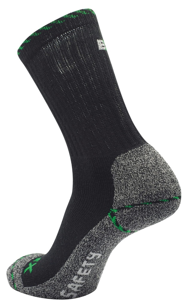 [ES6106-BLACK-39/42EU] ES6106 - Lot de 3 paires de chaussettes SAFETY WORK - BLACK (39/42EU)