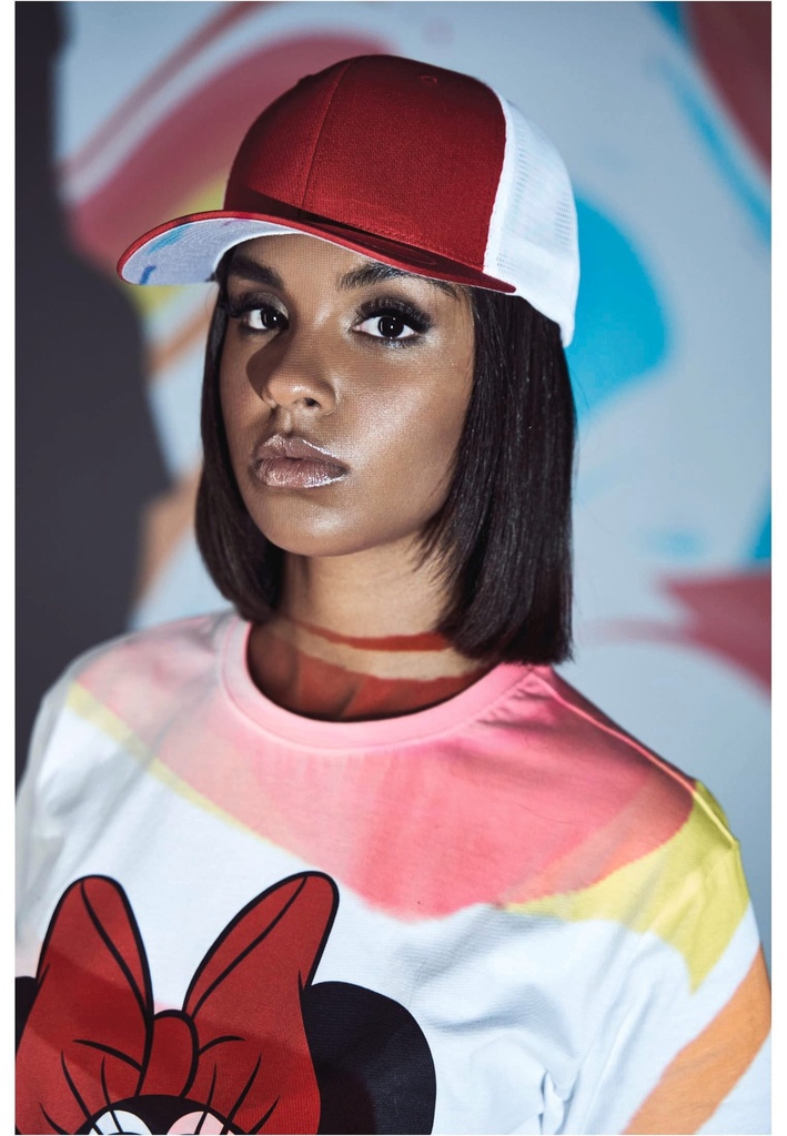 [FL110MT-MELANGESILVER_WHITE-OneSize] FL110MT - Casquette mesh bicolore - MELANGESILVER_WHITE