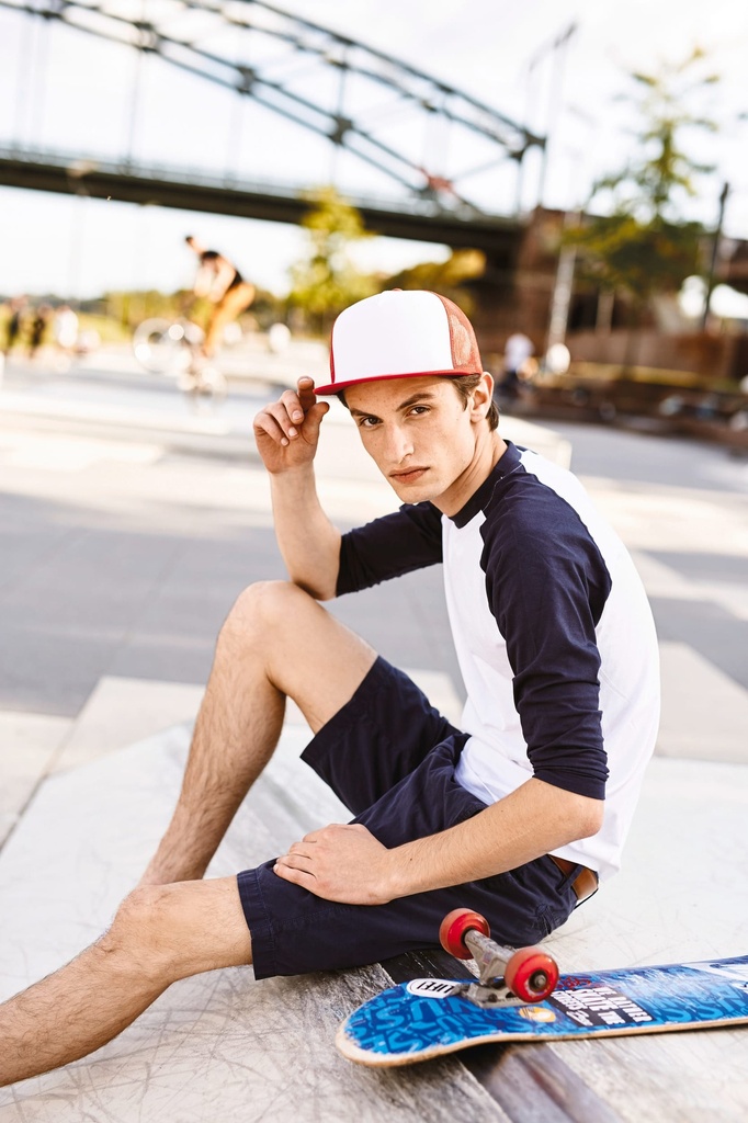[FL6005FW-Red_White_Black-OneSize] FL6005FW - Casquette foam trucker - Red_White_Black