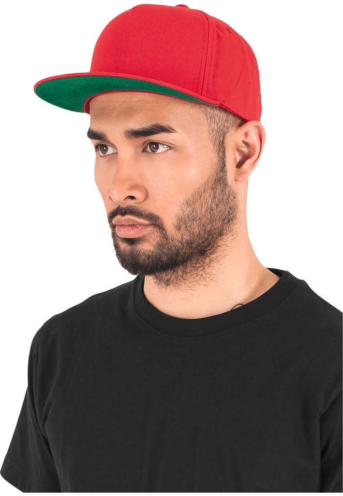 [FL6007-RED-OneSize] FL6007 - Casquette Classic 5 Panel Snapback - RED