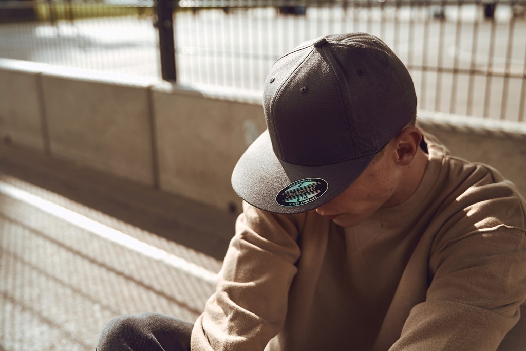 [FL6277FV-DARKGREY-S/M] FL6277FV - Casquette Flexfit Flat Visor - DARKGREY (S/M)
