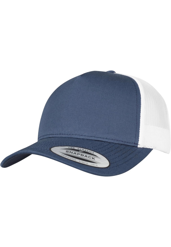 [FL6506T-CHARCOAL_WHITE-OneSize] FL6506T - Casquette trucker retro bicolore - CHARCOAL_WHITE