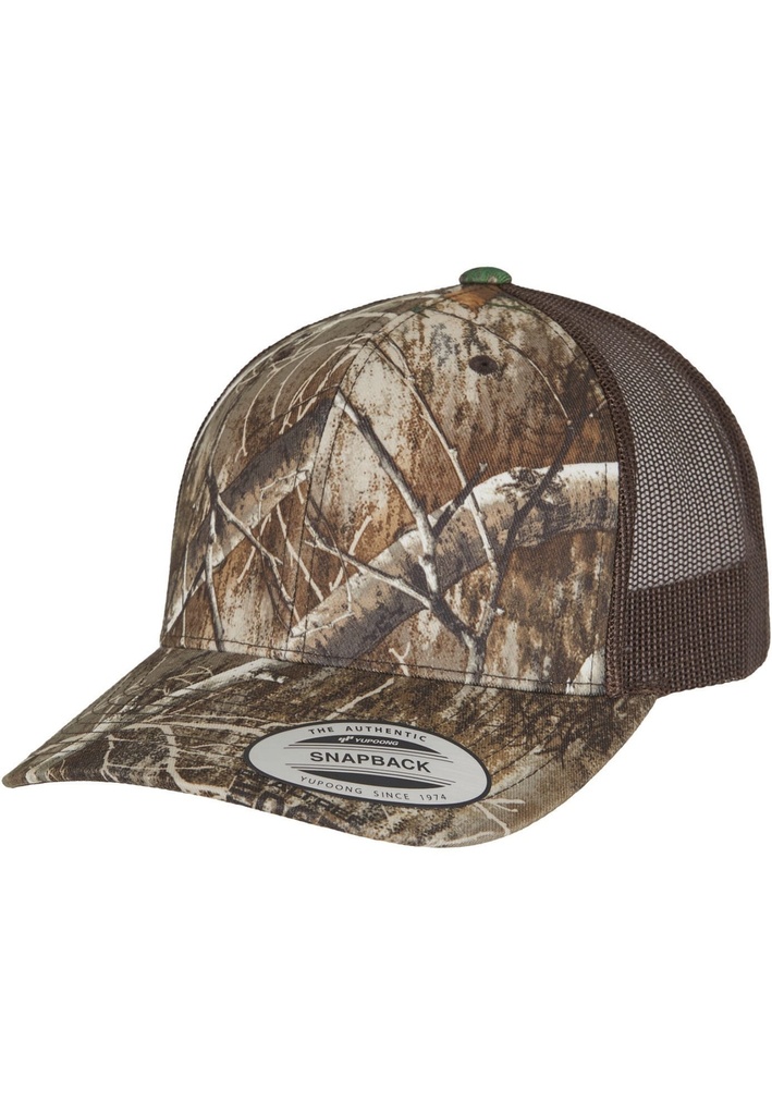 [FL6606RC-EDGE-OneSize] FL6606RC - Casquette Retro Trucker camouflage arbre - EDGE