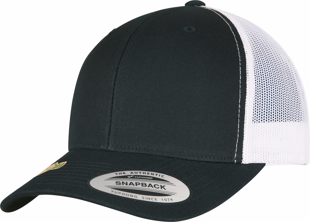 [FL6606RT-BLACK_WHITE-OneSize] FL6606RT - Casquette Classic retro trucker - BLACK_WHITE