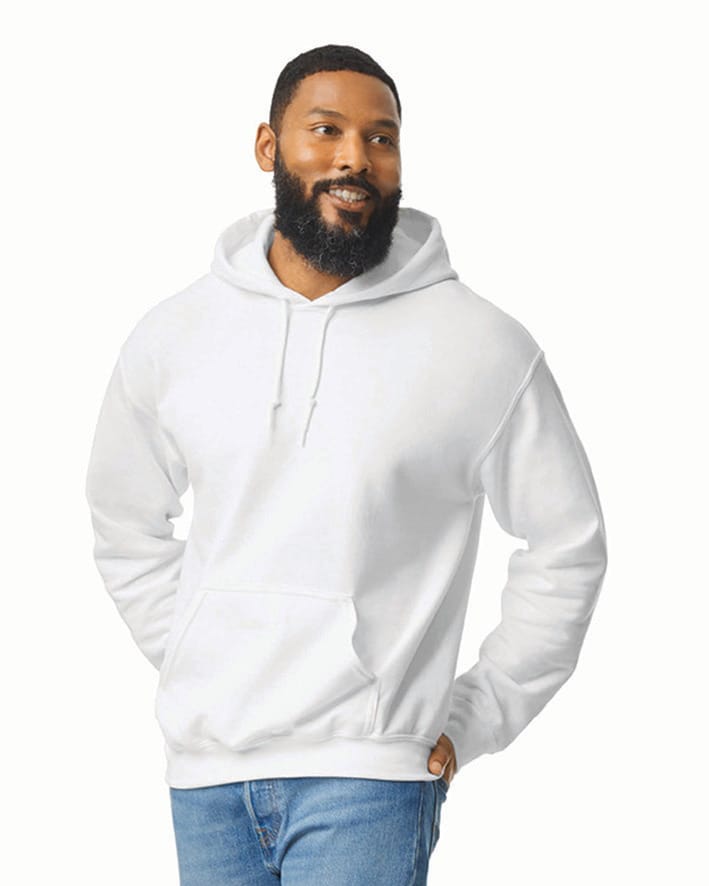 [GI18500-GraphiteHeather-S] GI18500 - Sweat-shirt capuche Heavy Blend - GraphiteHeather (S)