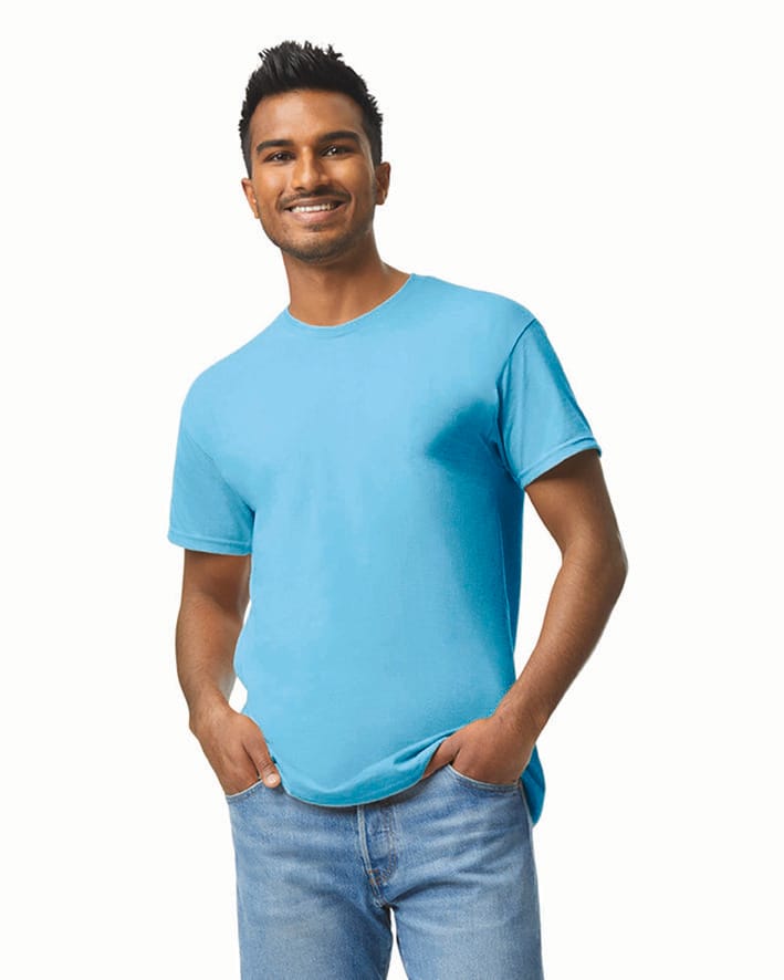 [GI5000-GraphiteHeather-S] GI5000 - T-shirt homme Heavy Cotton - GraphiteHeather (S)