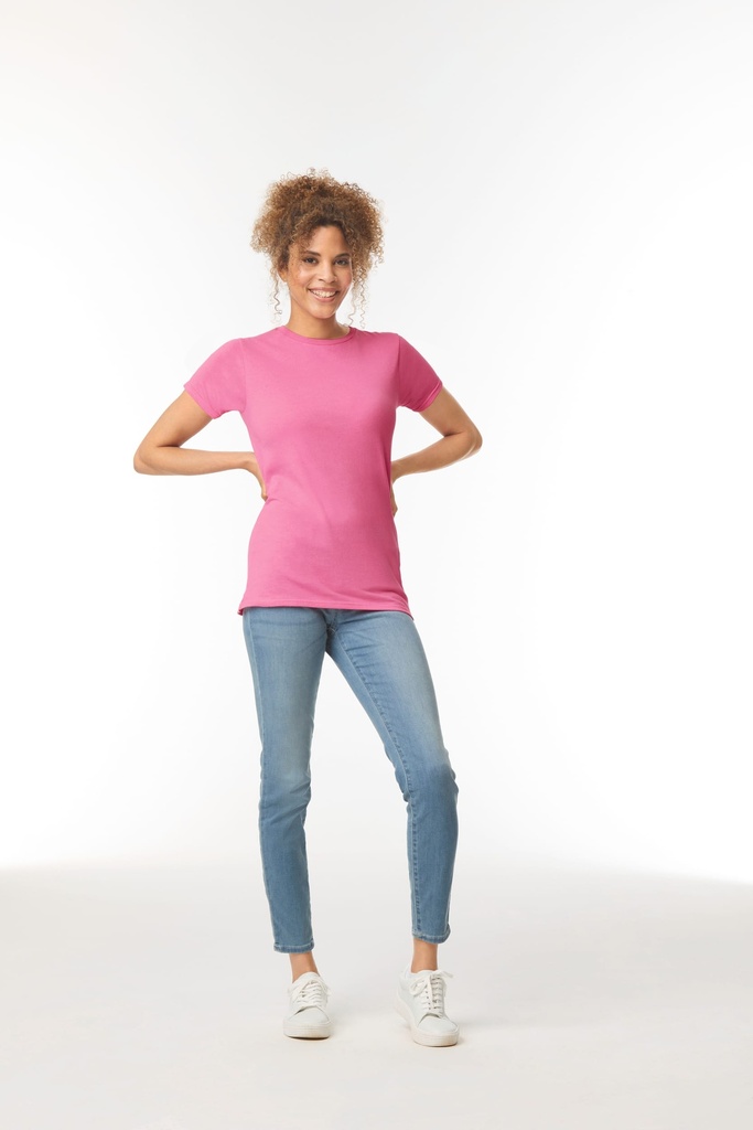 [GI6400L-Purple-S] GI6400L - T-shirt femme col rond Softstyle - Purple (S)