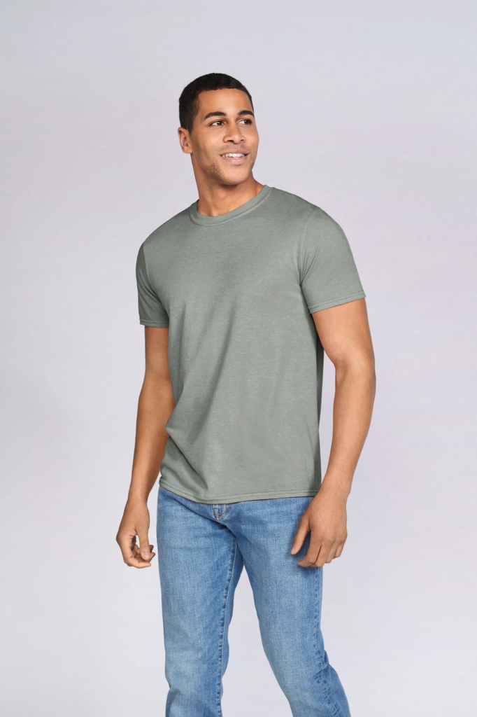 [GI6400-Red-S] GI6400 - T-shirt homme col rond Softstyle - Red (S)