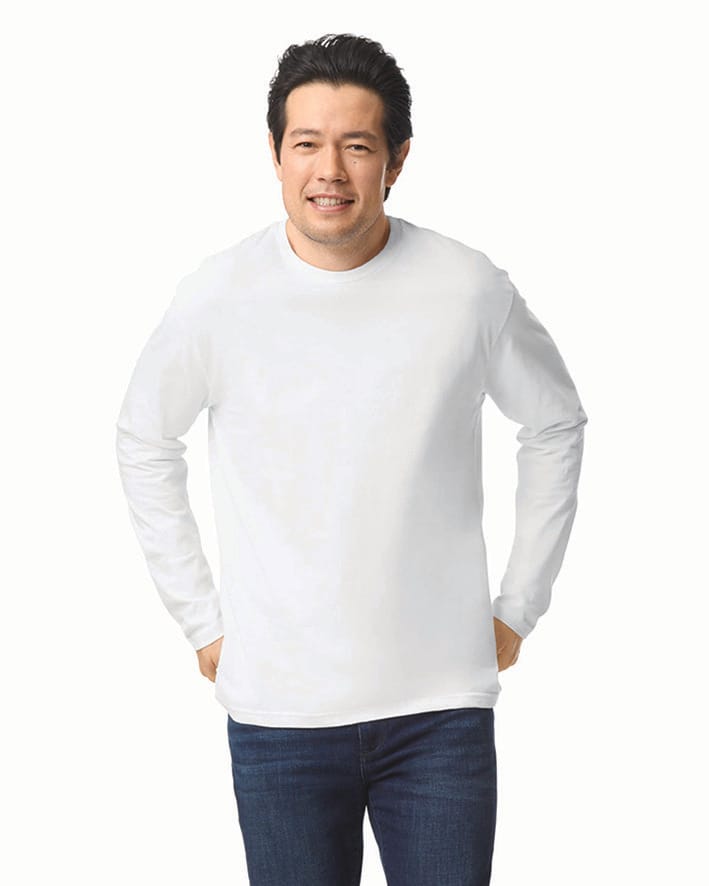 [GI64400-Red-S] GI64400 - T-shirt homme manches longues Softstyle - Red (S)