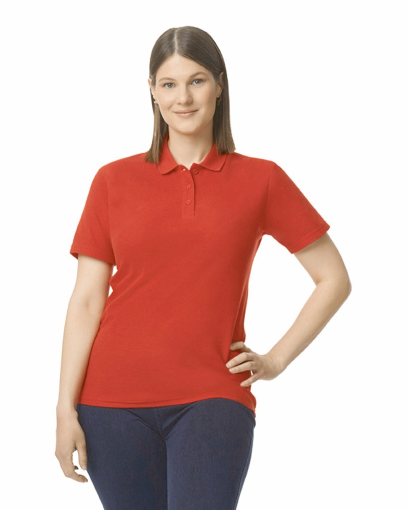 [GI64800L-RoyalBlue-S] GI64800L - Polo Femme Softstyle Double Piqué - RoyalBlue (S)