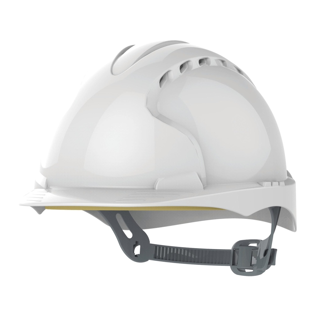 [JSAJF03-White-OneSize] JSAJF03 - Casque de sécurité EVO®2 ventilé, serrage glissière - White