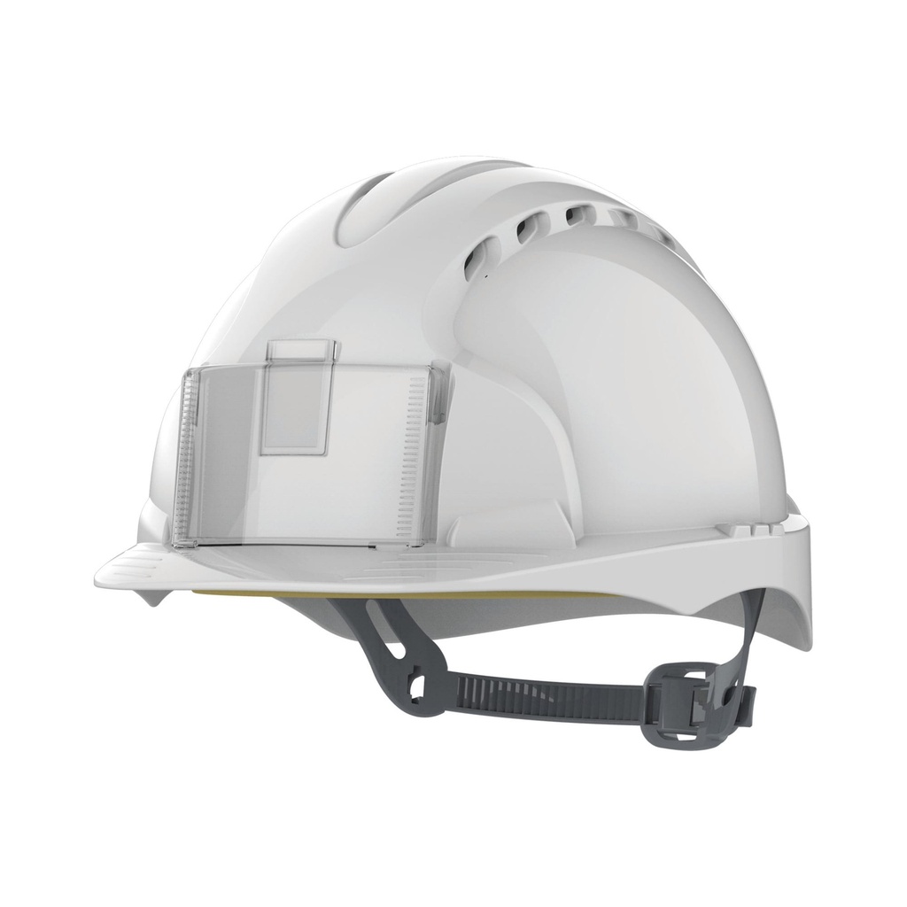 [JSAPB03-White-OneSize] JSAPB03 - Casque EVO®2 Badge aéré - serrage glissière - White