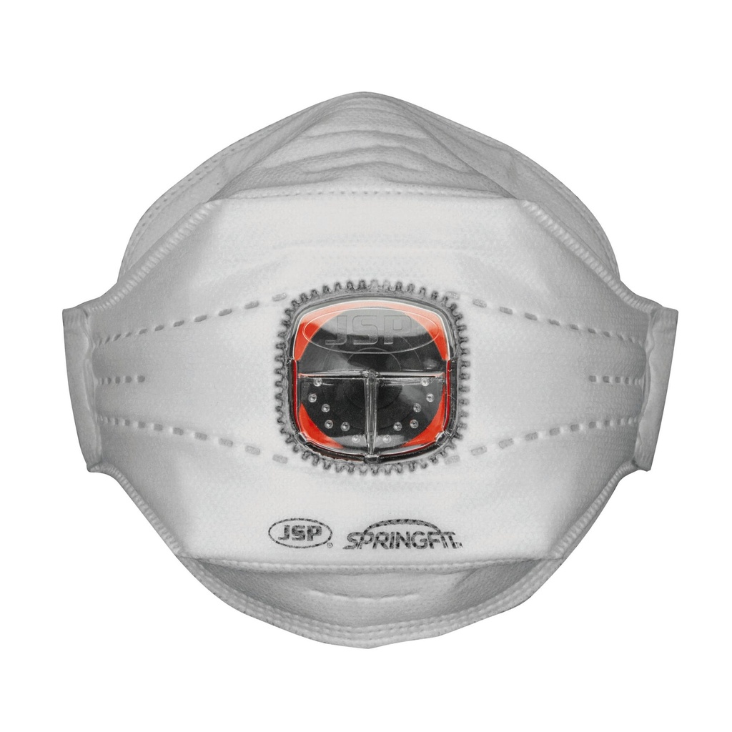 [JSBGA18-White-OneSize] JSBGA18 - Masque jetable trois plis Springfit FFP3V (435) avec Valve Typhoon - White