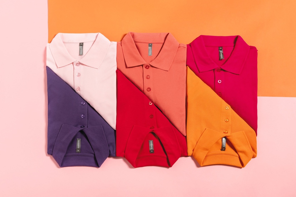 [K254-Red-S] K254 - Polo piqué manches courtes homme - Red (S)
