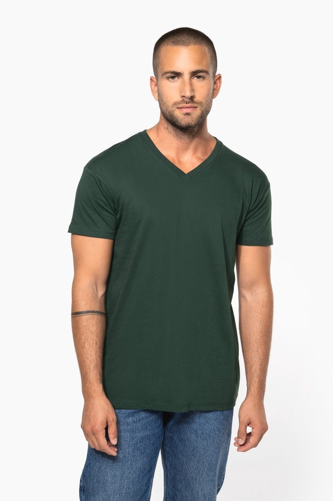 [K3028IC-Orange-S] K3028IC - T-shirt Bio150 IC col V homme - Orange (S)
