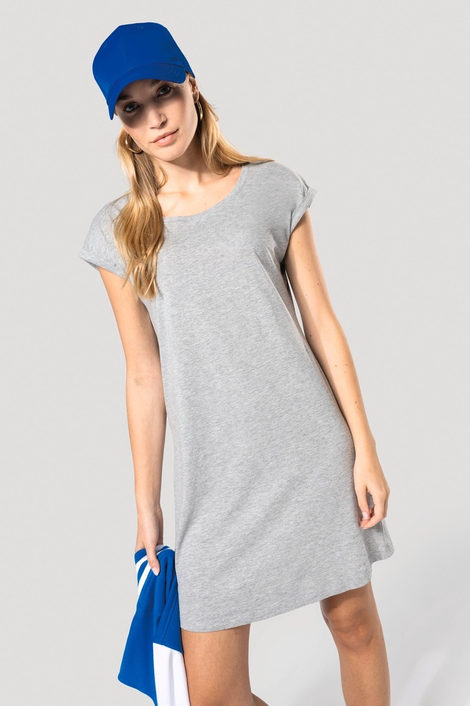 [K388-Navy-S/M] K388 - T-shirt long femme - Navy (S/M)