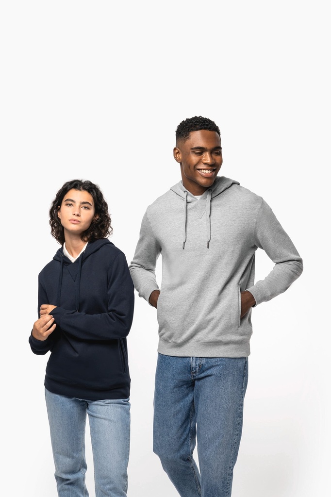 [K4009-Black-2XS] K4009 - Sweat-shirt french terry écoresponsable à capuche unisexe - Black (2XS)
