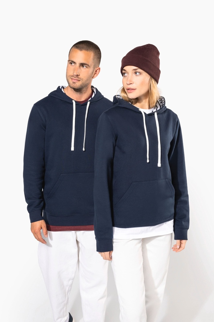 K4013 - Sweat-shirt à capuche contrastée à motifs unisexe - Black_MexicanSkull