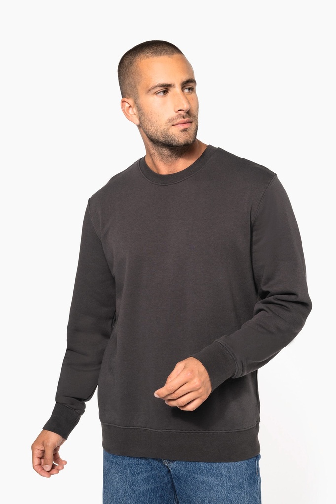 [K4025-Black-XS] K4025 - Sweat-shirt écoresponsable col rond unisexe - Black (XS)