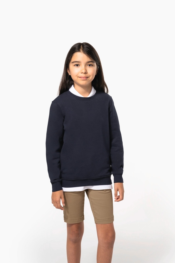 K4038 - Sweat-shirt col rond enfant - Black