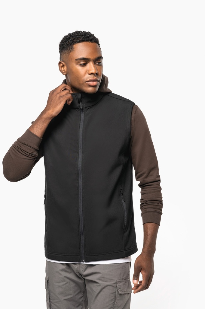 [K426-Black-XS] K426 - Bodywarmer softshell écoresponsable 2 couches unisexe - Black (XS)
