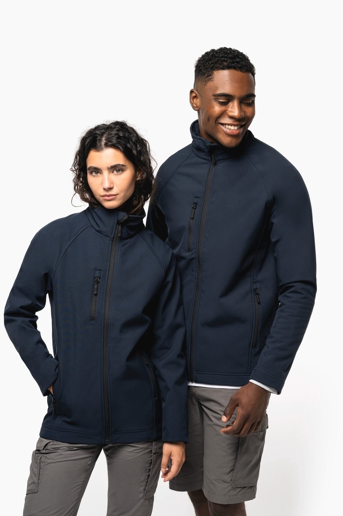 [K427-Black-XS] K427 - Veste softshell écoresponsable 3 couches unisexe - Black (XS)