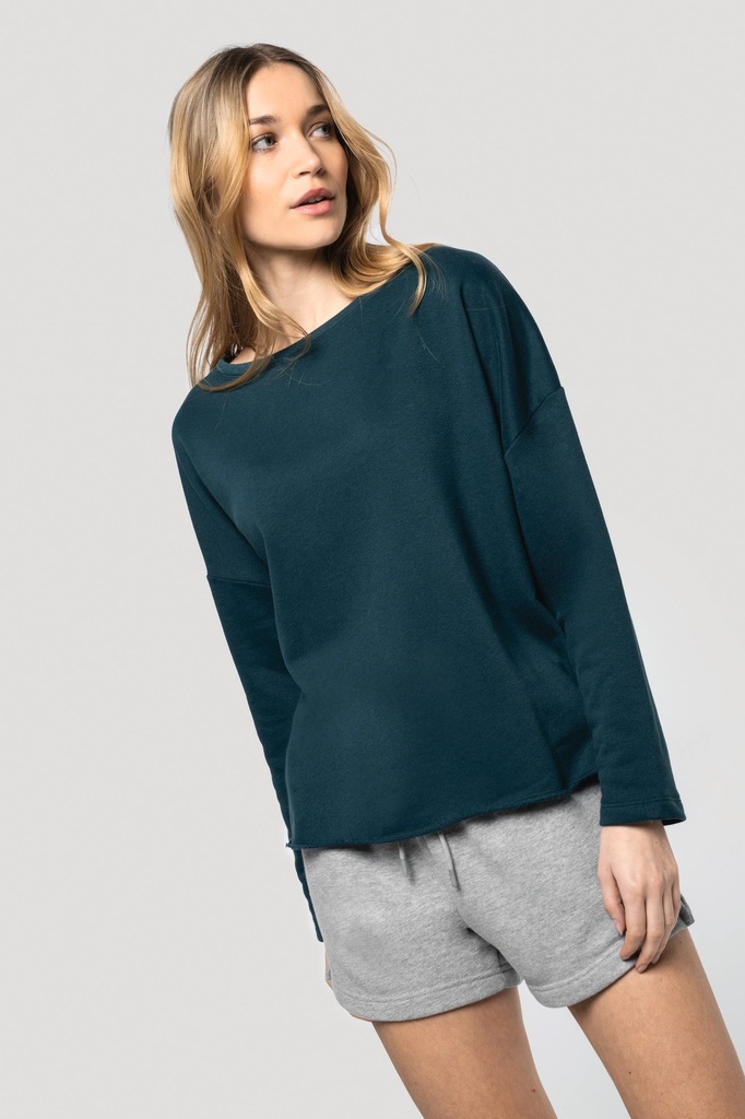 [K471-PalePink-S/M] K471 - Sweat-shirt femme "Loose" - PalePink (S/M)