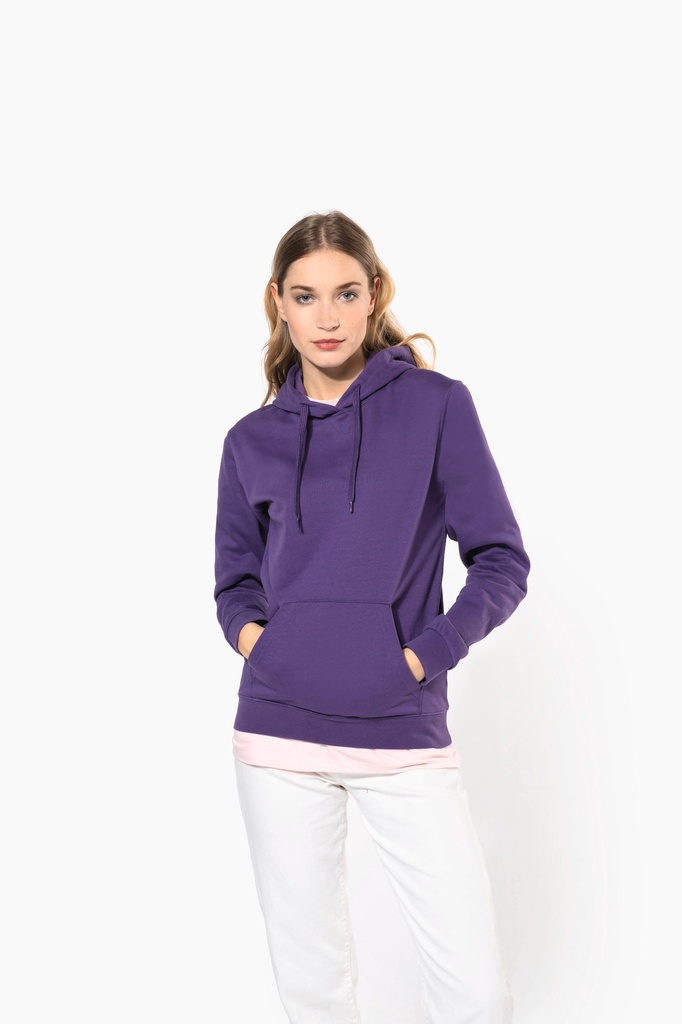 [K473-Red-XS] K473 - Sweat-shirt capuche femme - Red (XS)