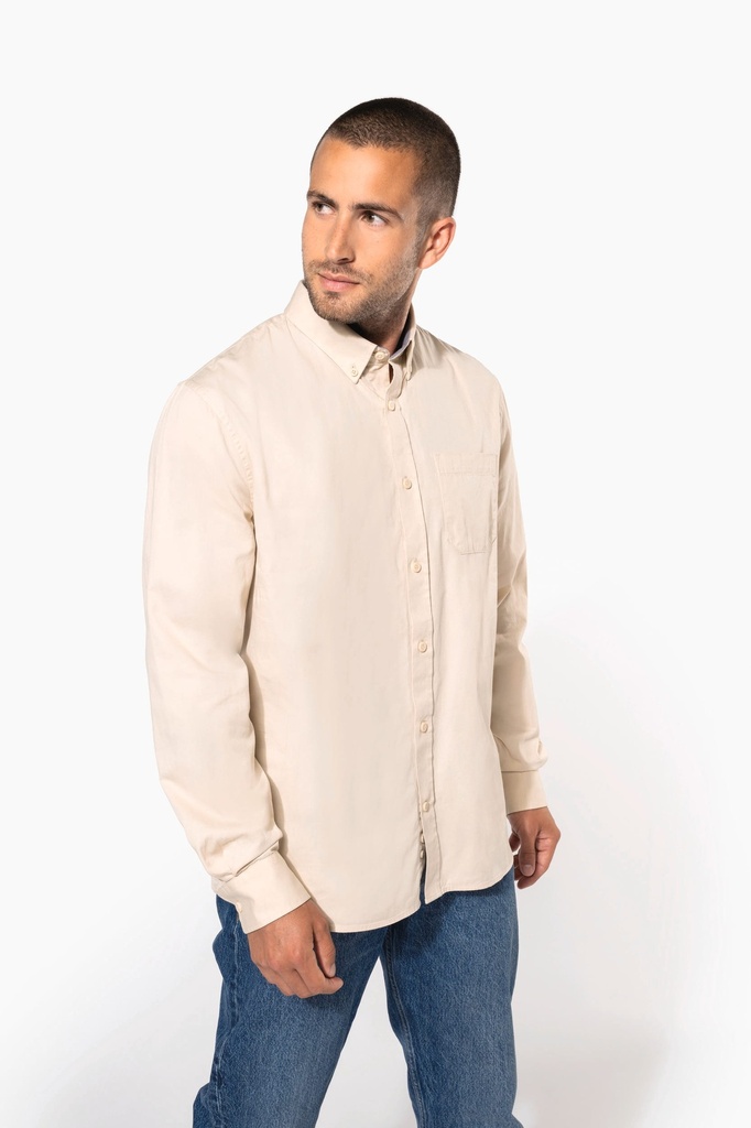 [K586-SkyBlue-XS] K586 - Chemise coton manches longues Nevada homme - SkyBlue (XS)