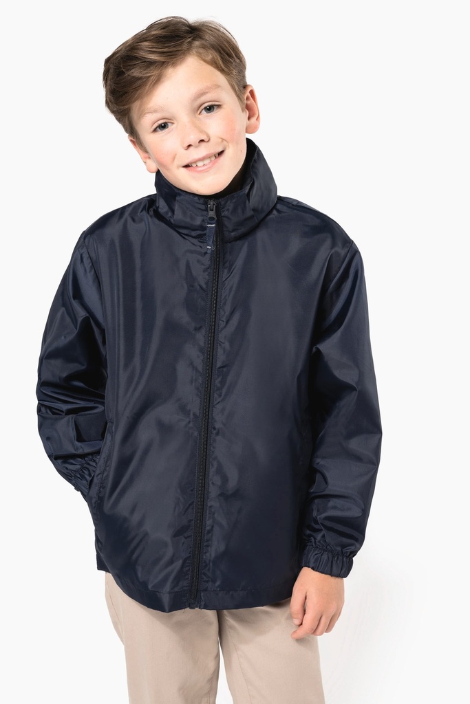 [K6102-Black-12/14ans] K6102 - Coupe-vent non doublé enfant - Black (12/14 ANS)
