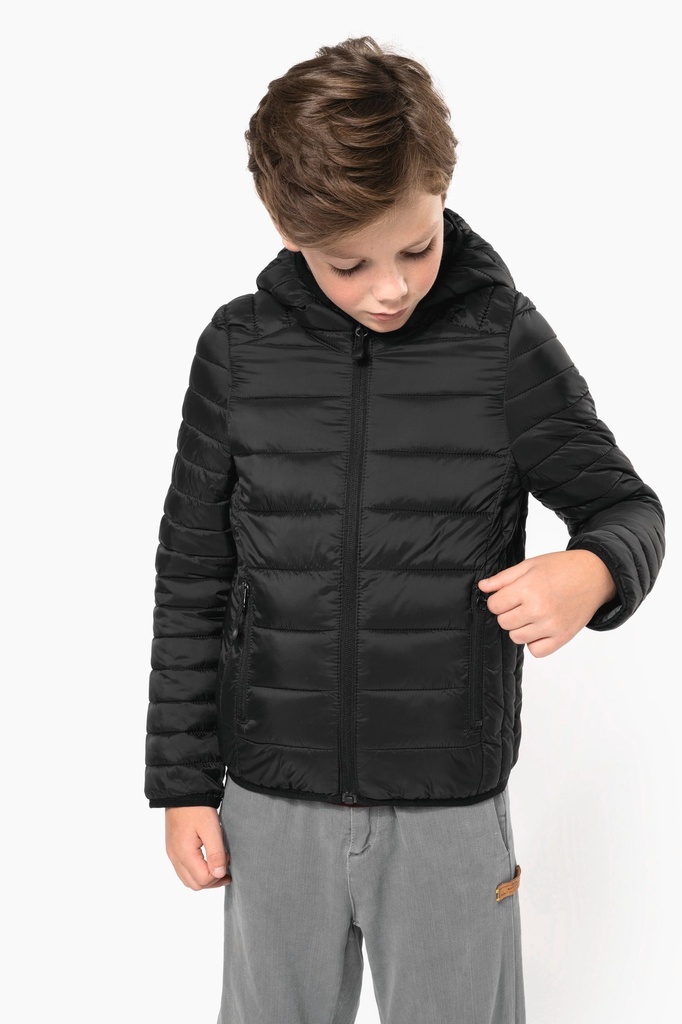 [K6112-Navy-12/14ans] K6112 - Doudoune légère capuche enfant - Navy (12/14 ANS)