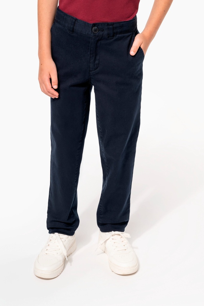 [K7005-DarkGrey-10ans] K7005 - Pantalon chino garçon - DarkGrey (10 ans)