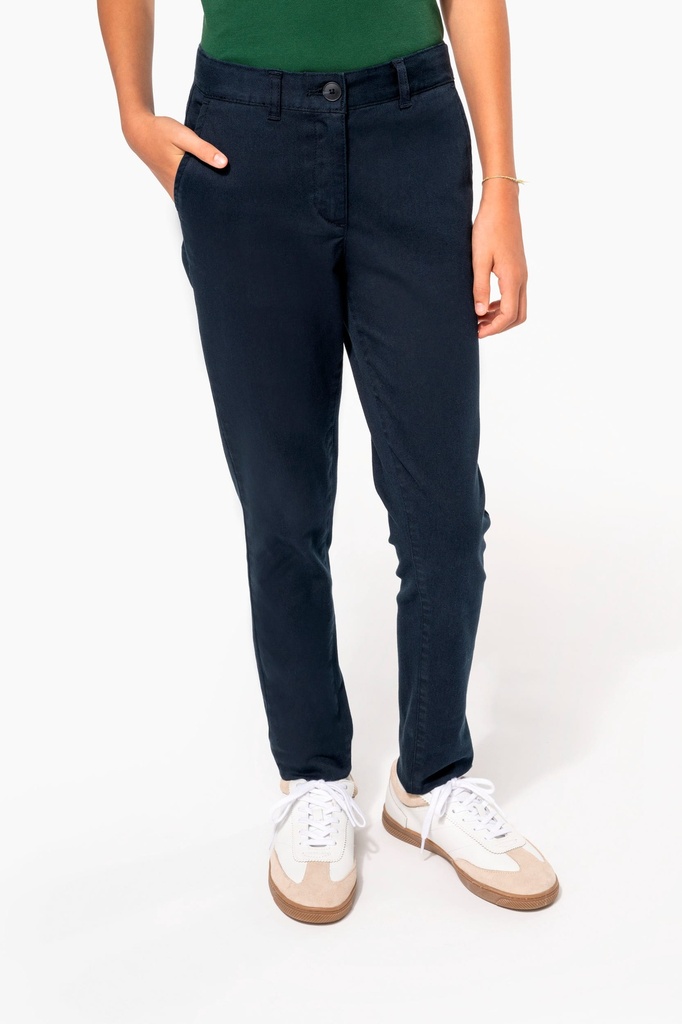 [K7006-Camel-10ans] K7006 - Pantalon chino fille - Camel (10 ans)