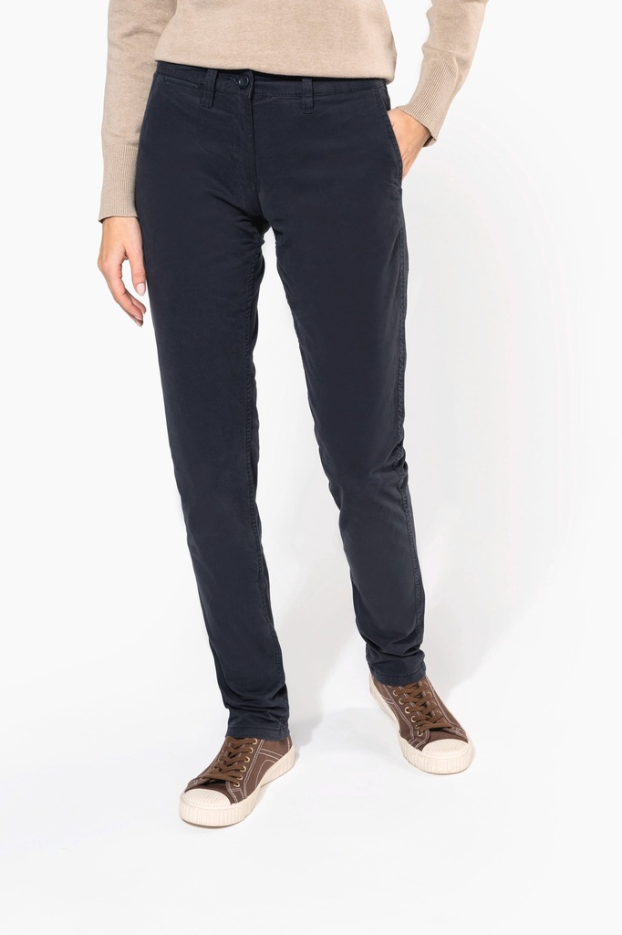 [K741-Sage-44FR] K741 - Pantalon chino femme - Sage (44FR)