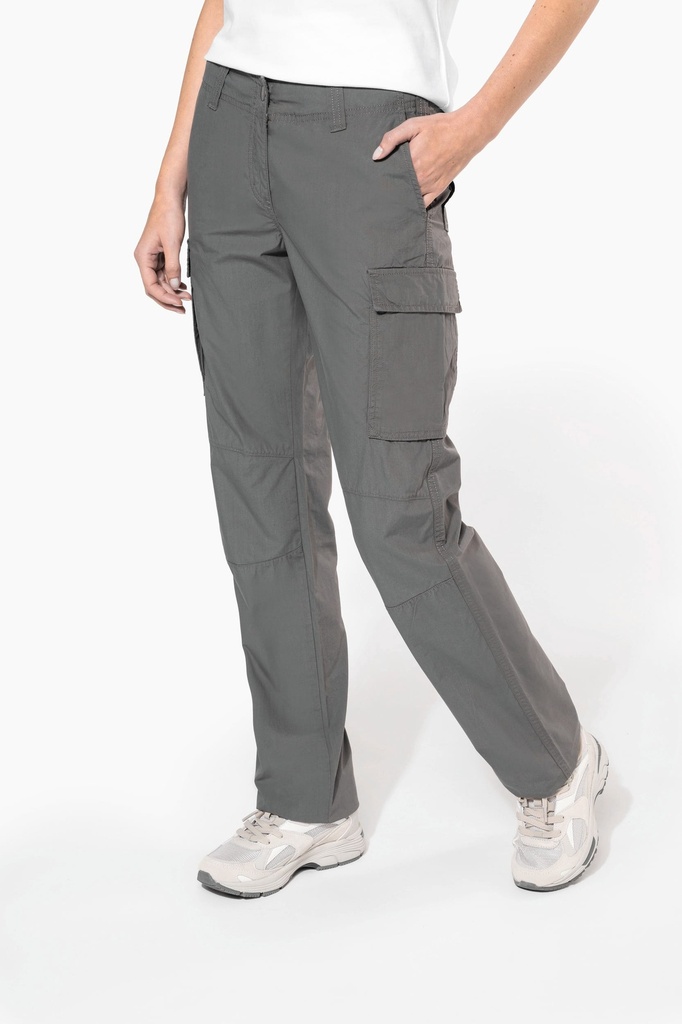 [K746-Beige-44FR] K746 - Pantalon léger multipoches femme - Beige (44FR)