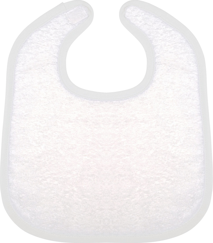 [K833-White_Pink-OneSize] K833 - Bavoir éponge bébé - White_Pink