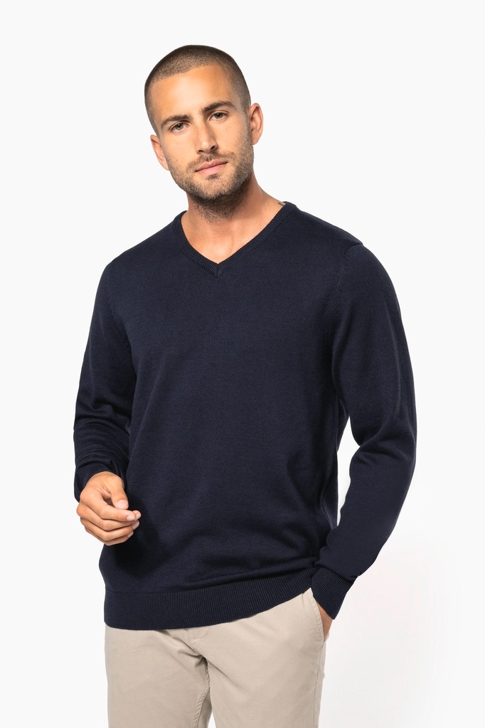 [K965-DeepBlue-S] K965 - Pull col V homme - DeepBlue (S)