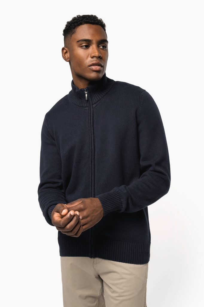 [K971-Red-S] K971 - Cardigan zippé - Red (S)