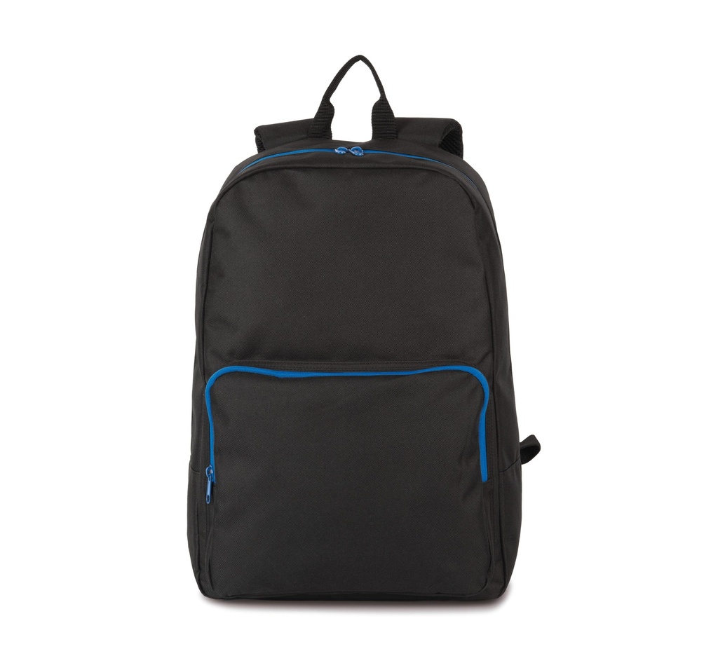 KI0181 - Sac à dos avec fermetures éclair contrastée - Black_RoyalBlue
