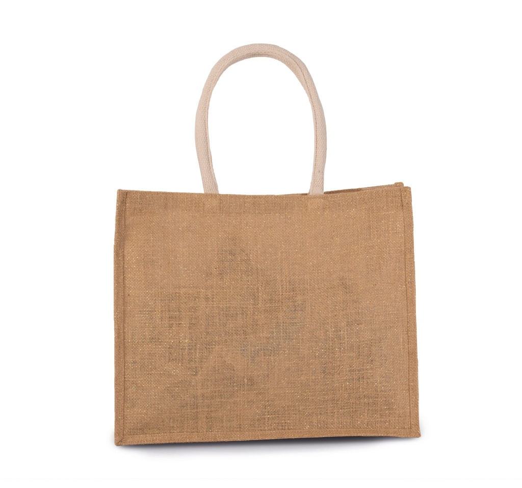 [KI0219-Fuchsia-OneSize] KI0219 - Sac de plage en jute - Fuchsia